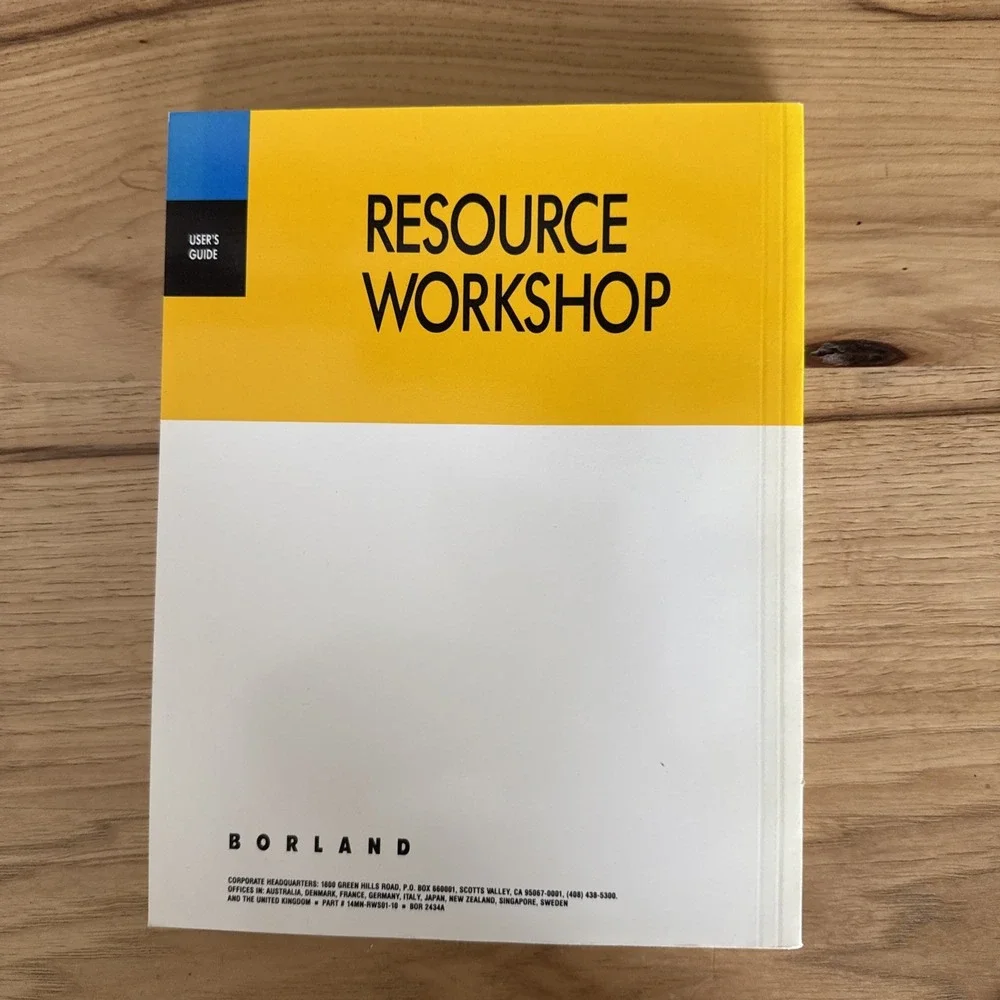 Borland Resource Workshop User's Guide 1991